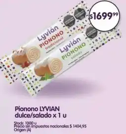 Supermercados Buenos Días Lyvian pionono dulce/salado oferta