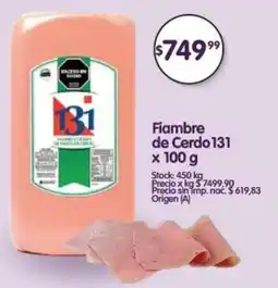 Supermercados Buenos Días 131 fiambre de cerdo oferta
