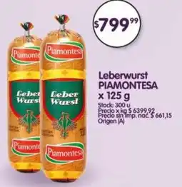 Supermercados Buenos Días Piamontesa leberwurst oferta
