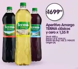 Supermercados Buenos Días Terma aperitivo amargo clásicos y cero oferta