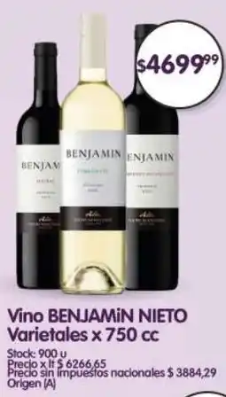 Supermercados Buenos Días Benjamin nieto vino varietales oferta
