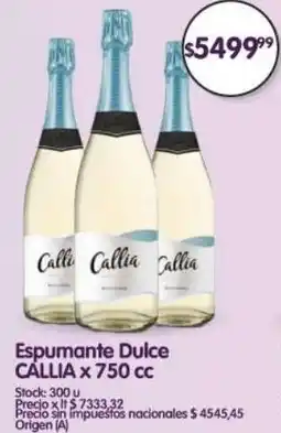 Supermercados Buenos Días Callia espumante dulce oferta