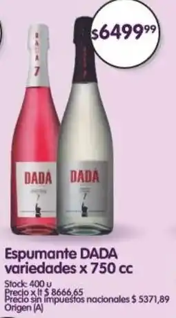 Supermercados Buenos Días Dada espumante variedades oferta