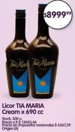 Supermercados Buenos Días Tia maria licor cream oferta