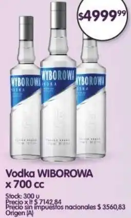 Supermercados Buenos Días Wiborowa vodka oferta