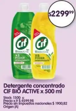 Supermercados Buenos Días Cif bio active detergente concentrado oferta
