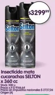 Supermercados Buenos Días Selton insecticida mata cucarachas oferta