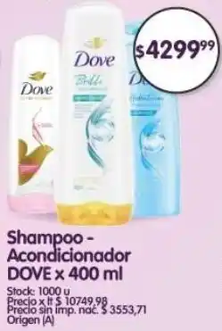 Supermercados Buenos Días Dove Shampoo - Acondicionador oferta