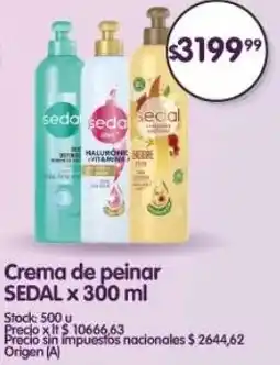 Supermercados Buenos Días Sedal crema de peinar oferta