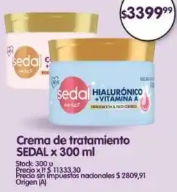 Supermercados Buenos Días Sedal crema de tratamiento oferta