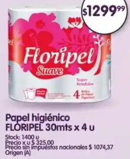 Supermercados Buenos Días Floripel papel higiénico oferta