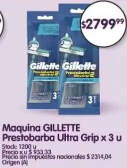 Supermercados Buenos Días Gillette maquina prestobarba ultra grip oferta