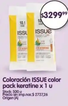 Supermercados Buenos Días Issue coloración color pack keratine oferta