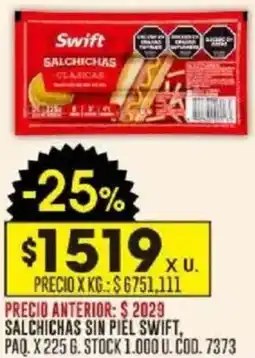 Coto Swift salchichas sin piel oferta