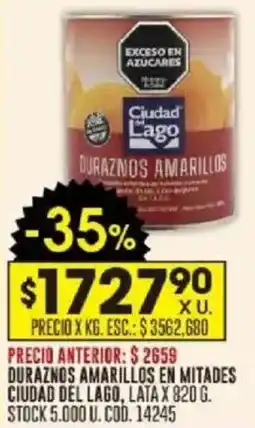 Coto Duraznos amarillos en mitades ciudad del lata oferta