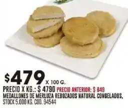 Coto Medallones de merluza rebozados natural congelados oferta