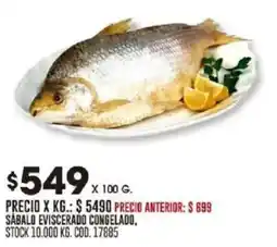 Coto Sábalo eviscerado congelado oferta