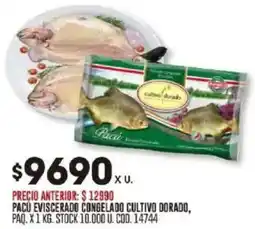 Coto Pacu eviscerado congelado cultivo dorado oferta