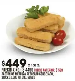 Coto Baston de merluza rebozado congelado oferta
