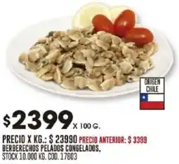 Coto Berberechos pelados congelados oferta