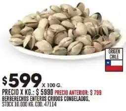 Coto Berberechos enteros crudos congelados oferta