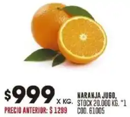 Coto Naranja jugo oferta