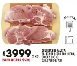 Coto Chuletas de paleta/paleta de cerdo con hueso oferta
