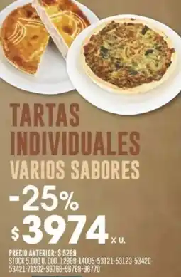 Coto Tartas individuales varios sabores oferta
