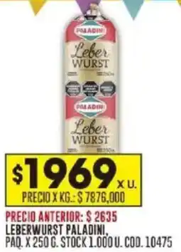 Coto Paladini leberwurst oferta