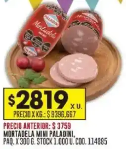 Coto Paladini mortadela mini oferta