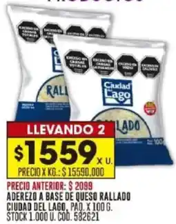 Coto Aderezo a base de queso rallado ciudad del lago oferta
