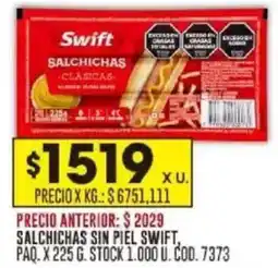 Coto Swift salchichas sin piel oferta