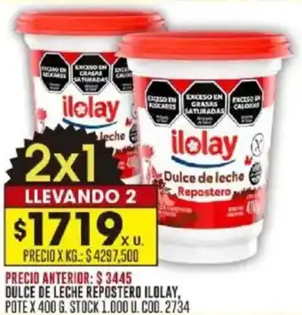 Coto Ilolay dulce de leche repostero oferta