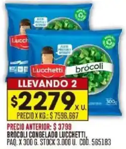 Coto Lucchetti brocoli congelado oferta