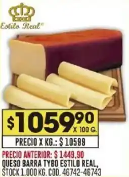 Coto Estilo real queso barra tybo oferta