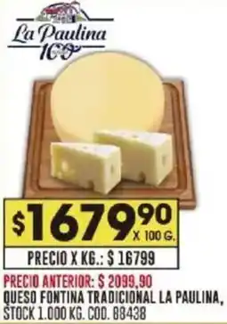 Coto La paulina queso fontina tradicional oferta