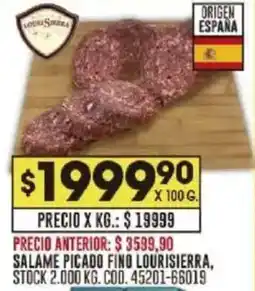 Coto Lourisierra salame picado fino oferta