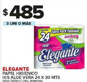 Carrefour Maxi Elegante Papel Higienico H S Aloe Vera oferta