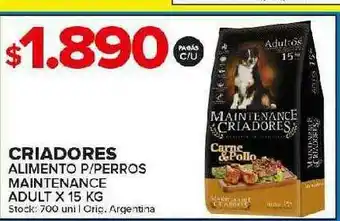 Carrefour Maxi Criadores Alimento P Perros Maintenance Adult oferta