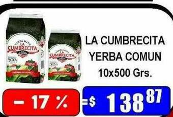 Dulcenter La Cumbrecita Yerba Comun oferta