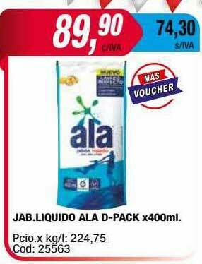 Maxiconsumo Jab. Liquido Ala D-pack oferta
