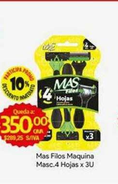 Medamax Mas Filos Maquina Masc. 4 Hojas oferta