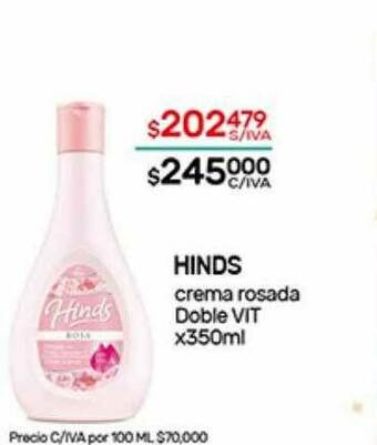Nini Mayorista Hinds Crema Rosada Doble Vit oferta