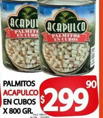 Palmitos Acapulco En Cubos