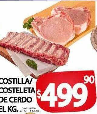 Supermercados Mariano Max Costilla Costeleta De Cerdo oferta