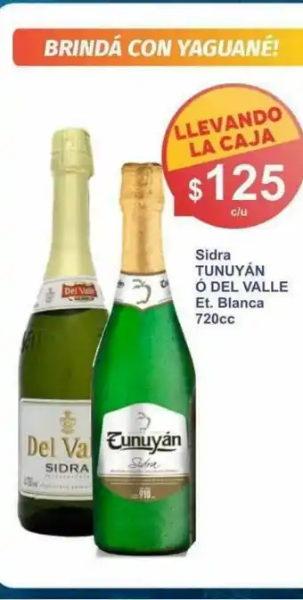 Yaguane Supermercados Sidra Tunuyán ó Del Valle Et. Bianco oferta