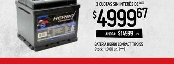 Changomas Batería de coche herbo oferta