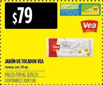 Supermercados Vea Jabón De Tocador Vea Cremoso pck 270grs oferta