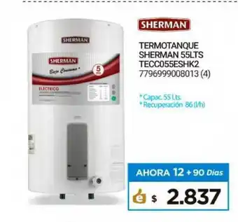 Punto Blu Sherman Termotanque 55lts TECC055ESHK2 oferta