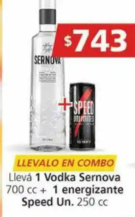 Supermercados Aiello 1 Vodka Sernova + 1 Energizante Speed oferta